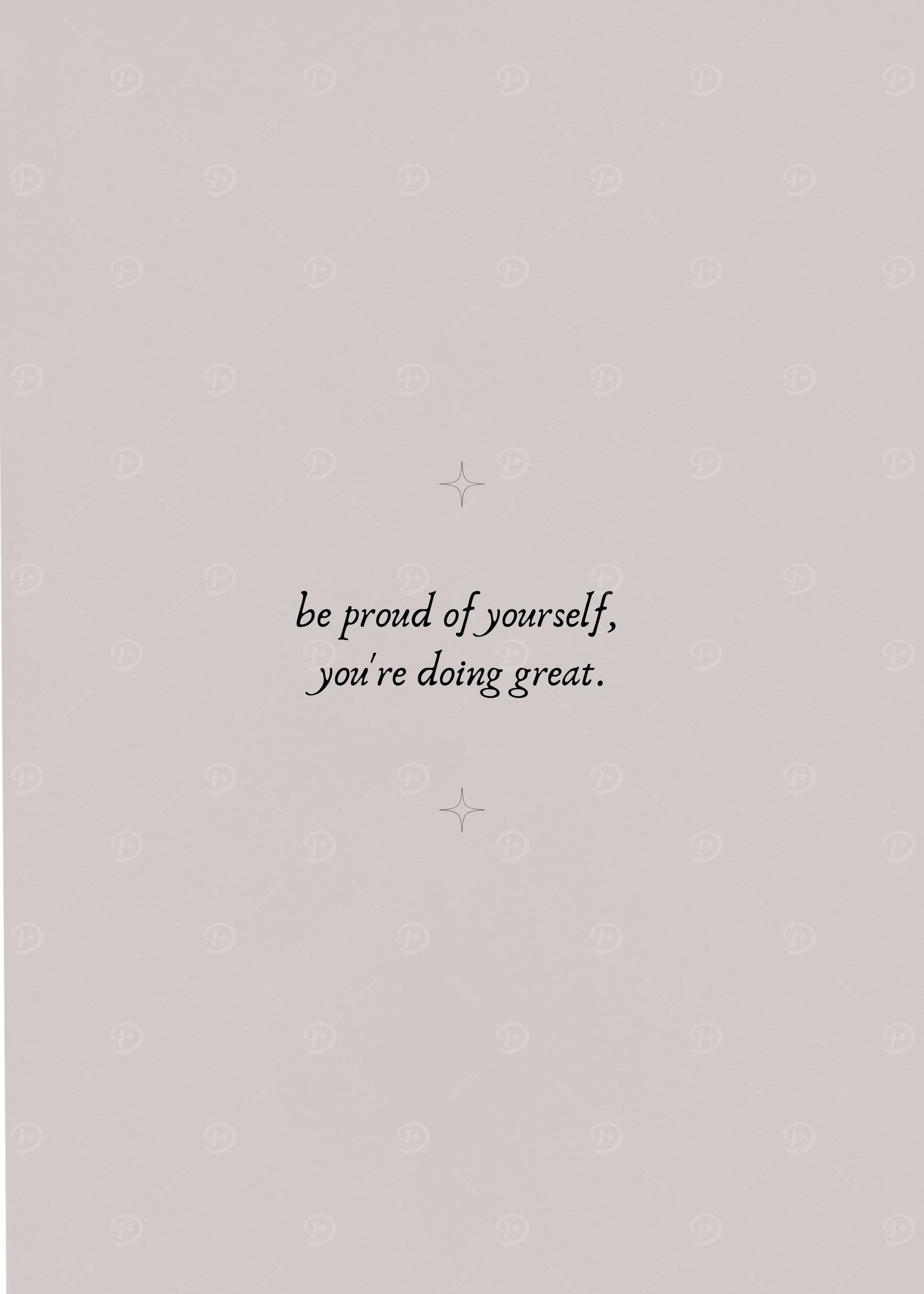 Be Proud of Yourself