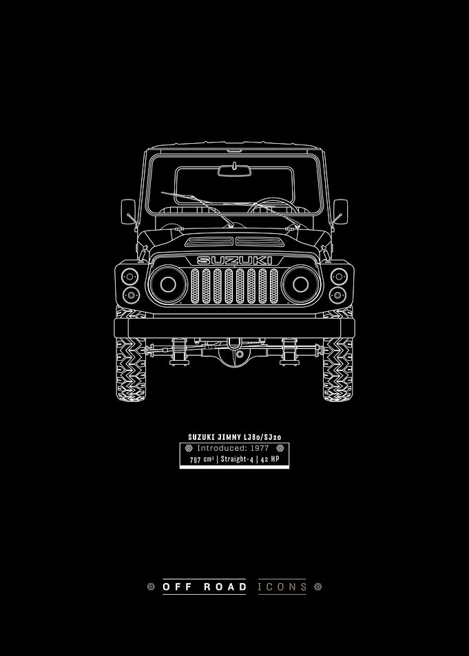 Jimny LJ80/SJ20 dark blueprint