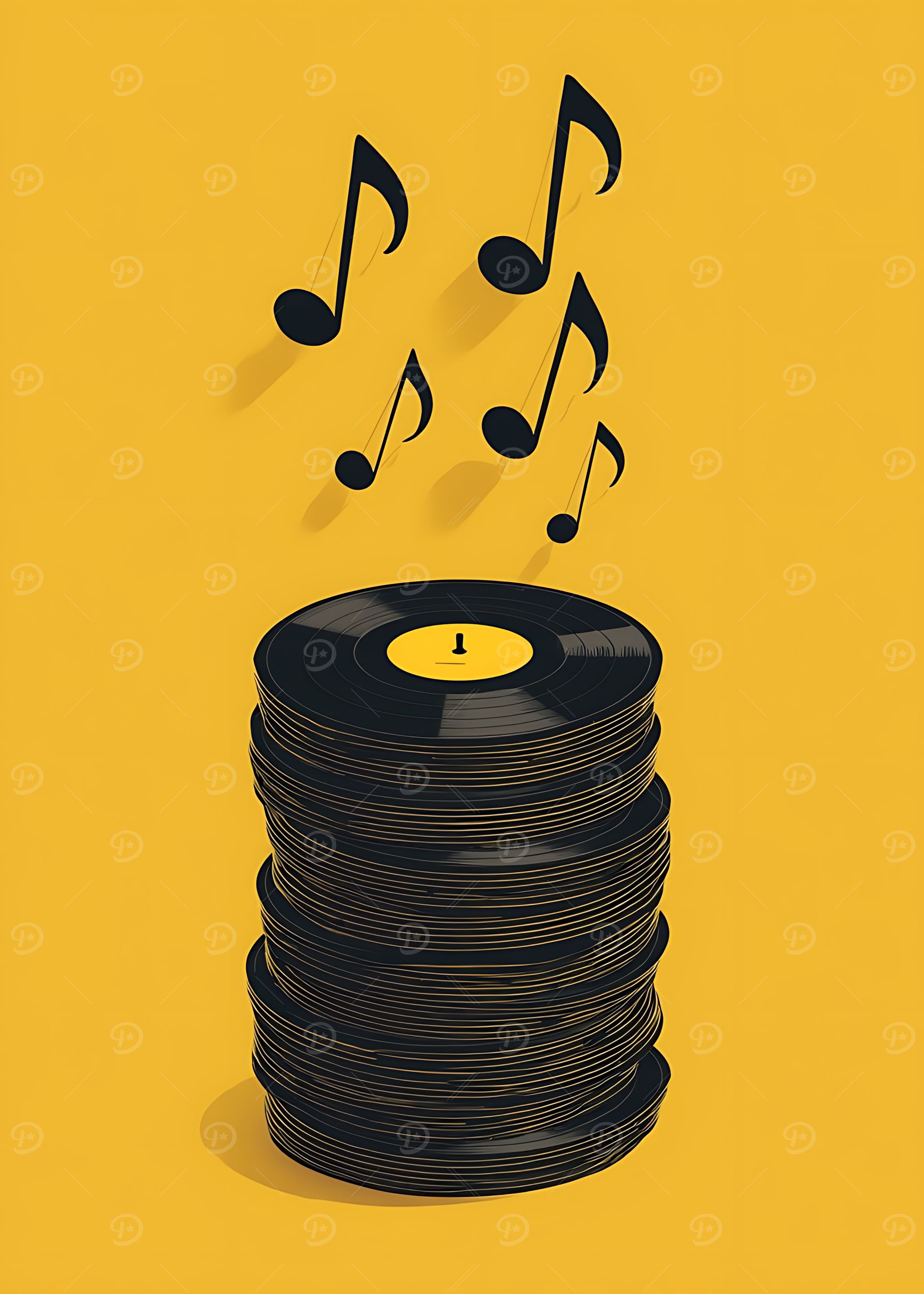 Vinyl Record Stack