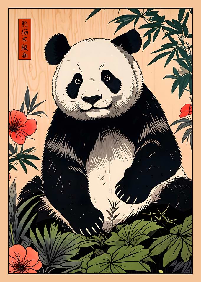 Panda Japanese Art