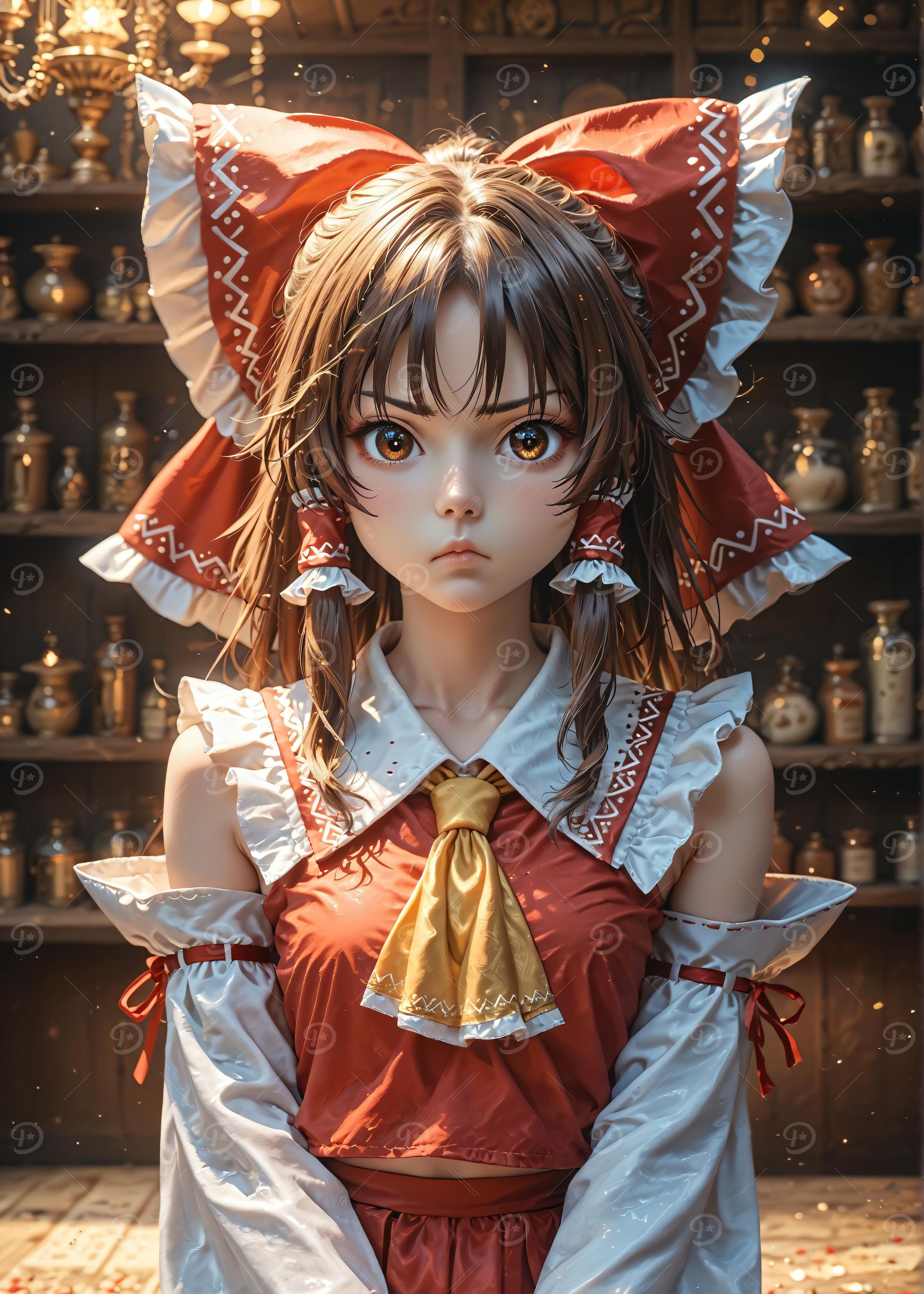 Anime Girl in Red Dress