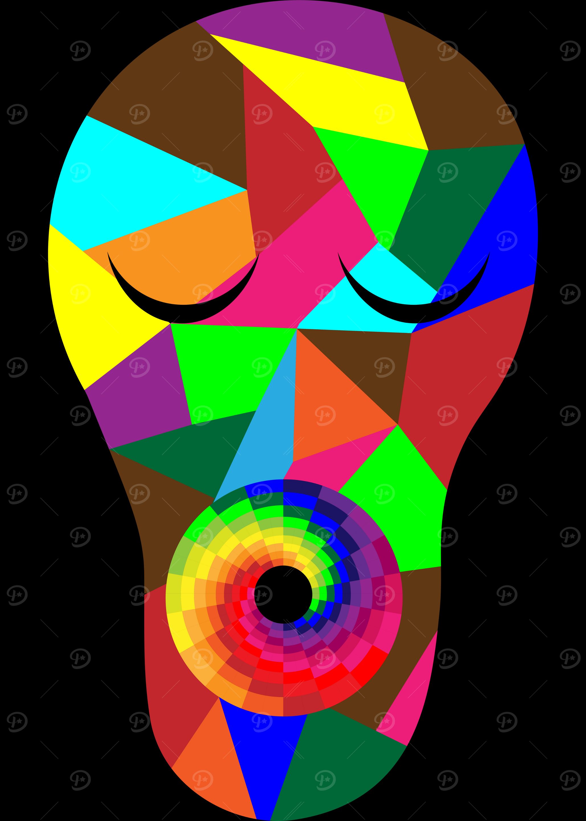 Abstract Colorful Face