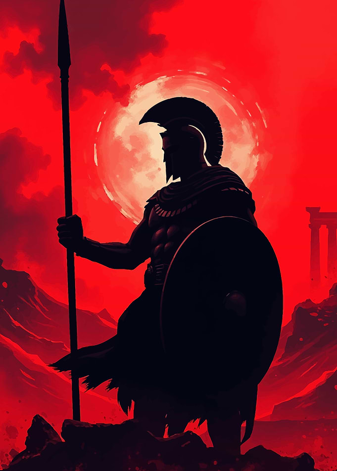 Spartan Warrior Silhouette