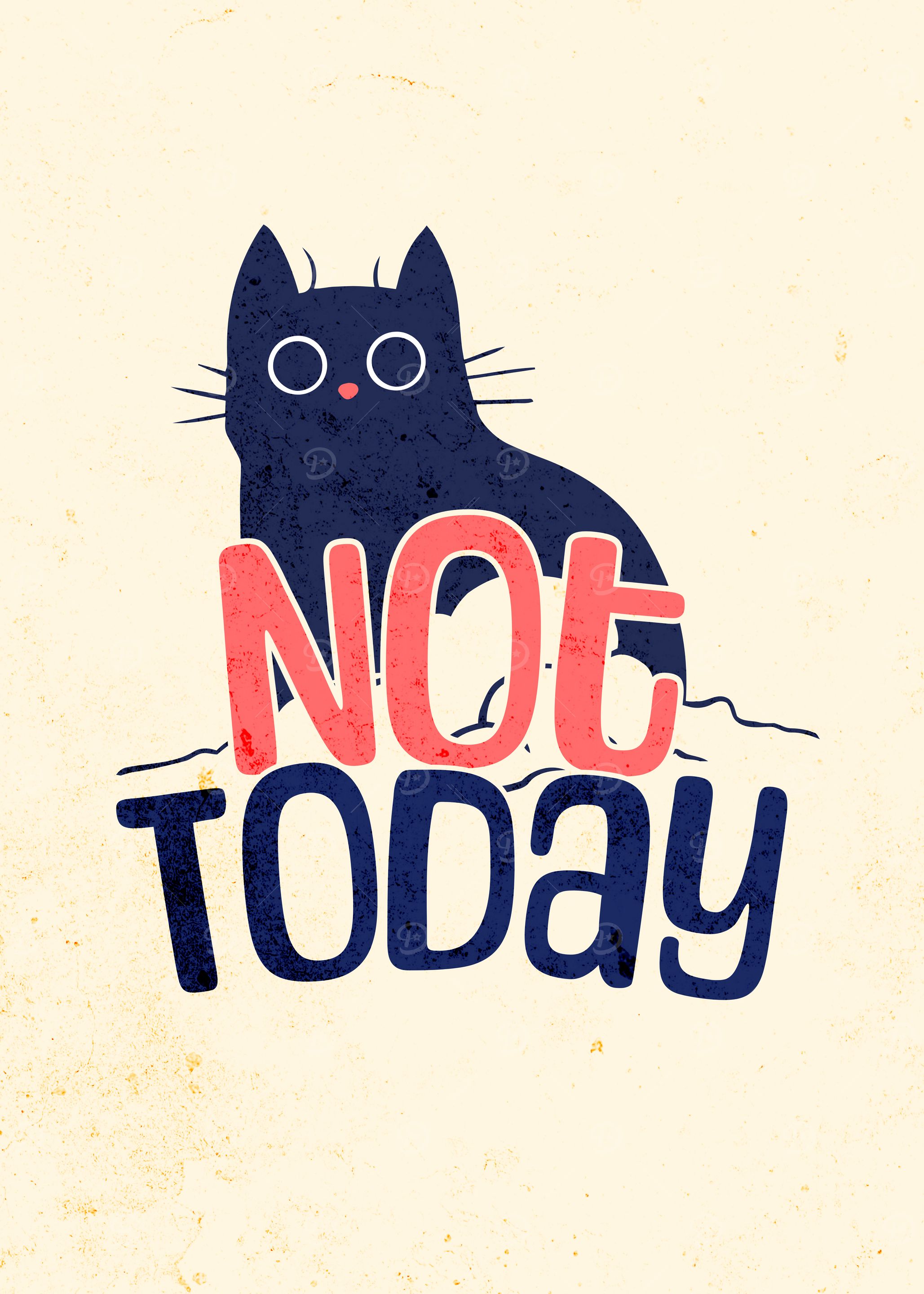 Not Today Vintage Introvert Cat
