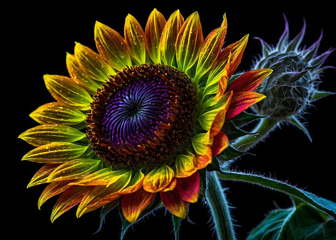 Rainbow Sunflower