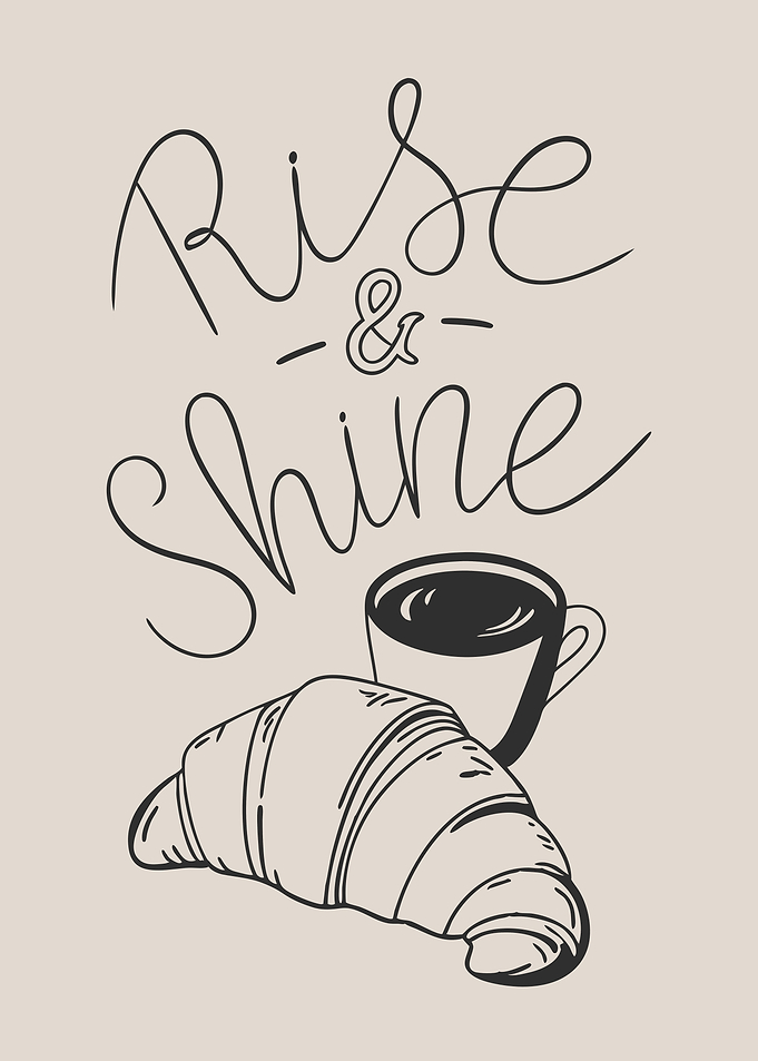 Coffee & Croissant Morning Illustration