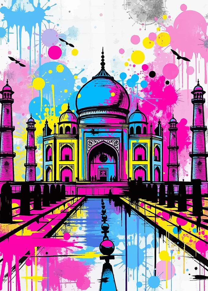 Taj Mahal Pop Art