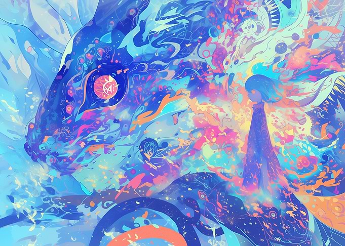 Abstract Girl and Creature
