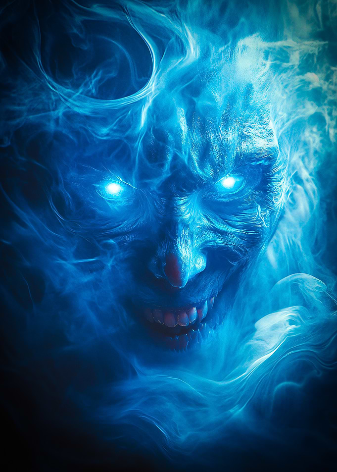Spectral Demon Face