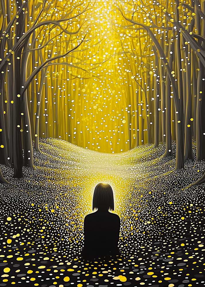 Contemporary Pointillism: Enchanted Forest Glow