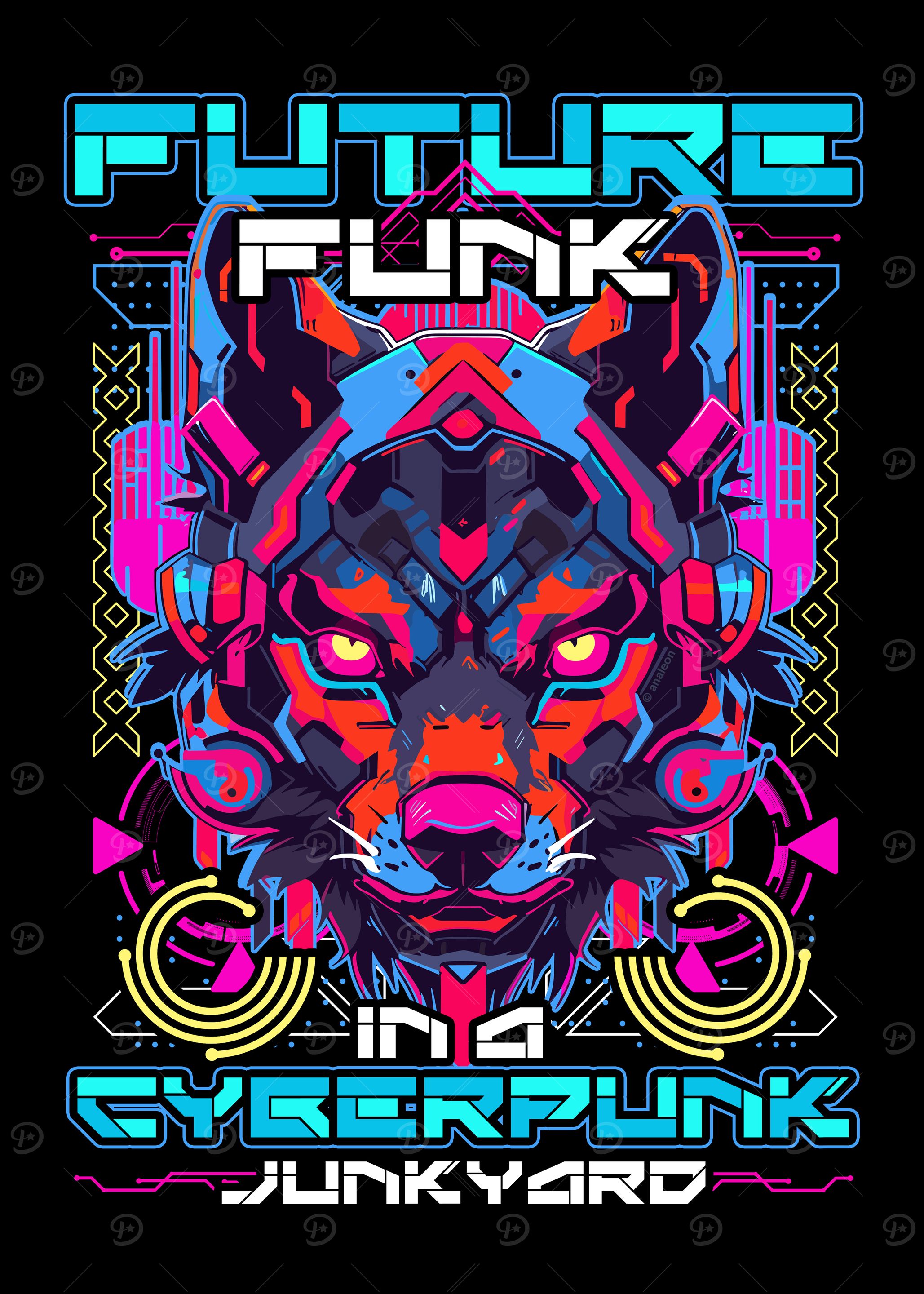 Cyberpunk Wolf