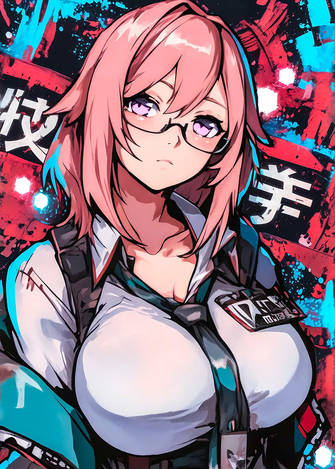 Anime Girl with Pink Hair