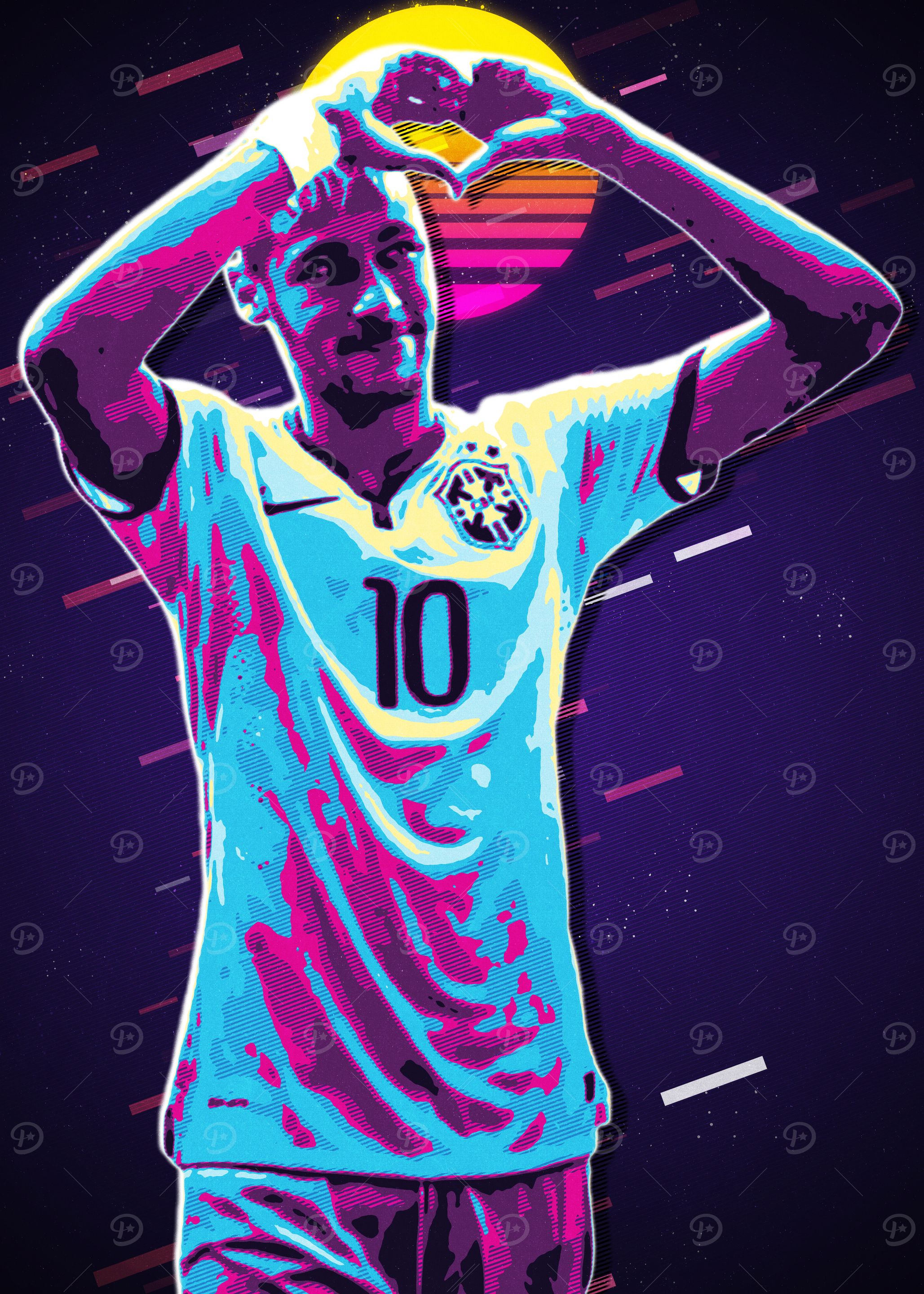 Neymar Jr. Retro Art