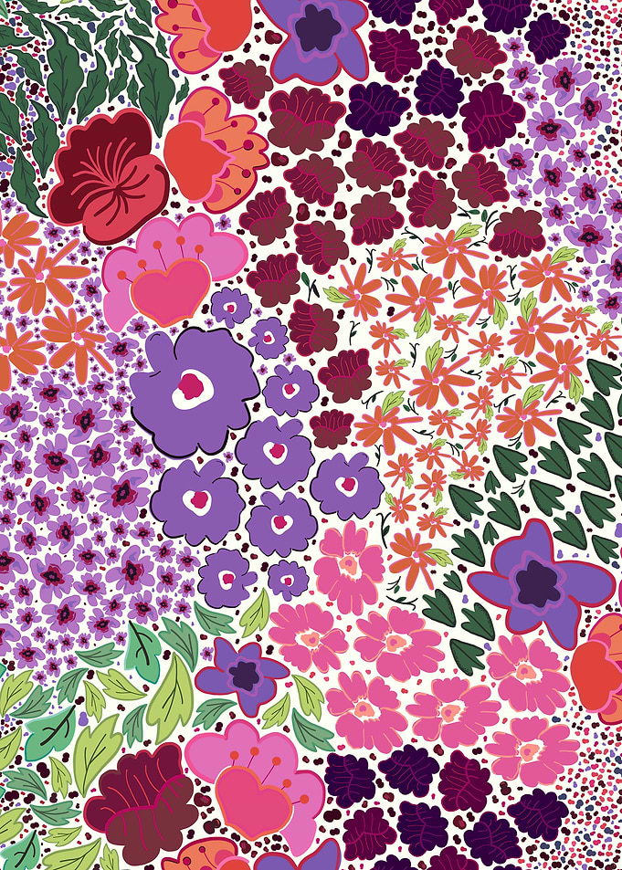 Vibrant Ditsy Flower