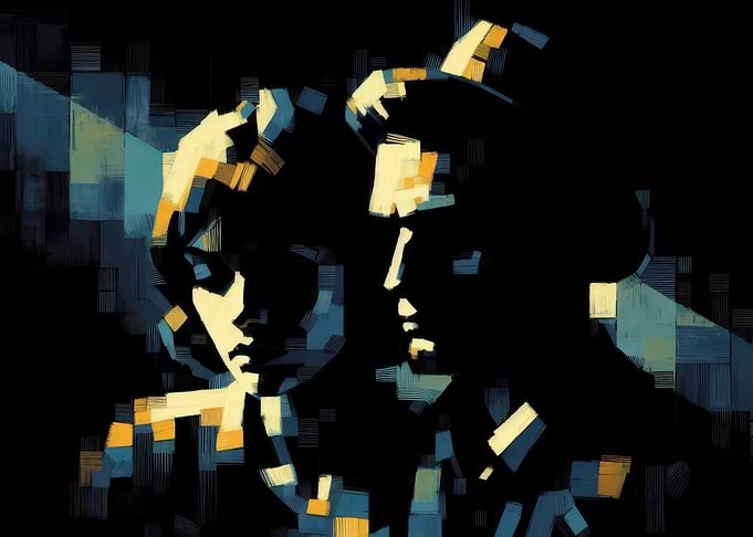 Abstract Couple Portrait