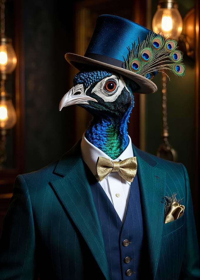 Dapper Peacock Portrait