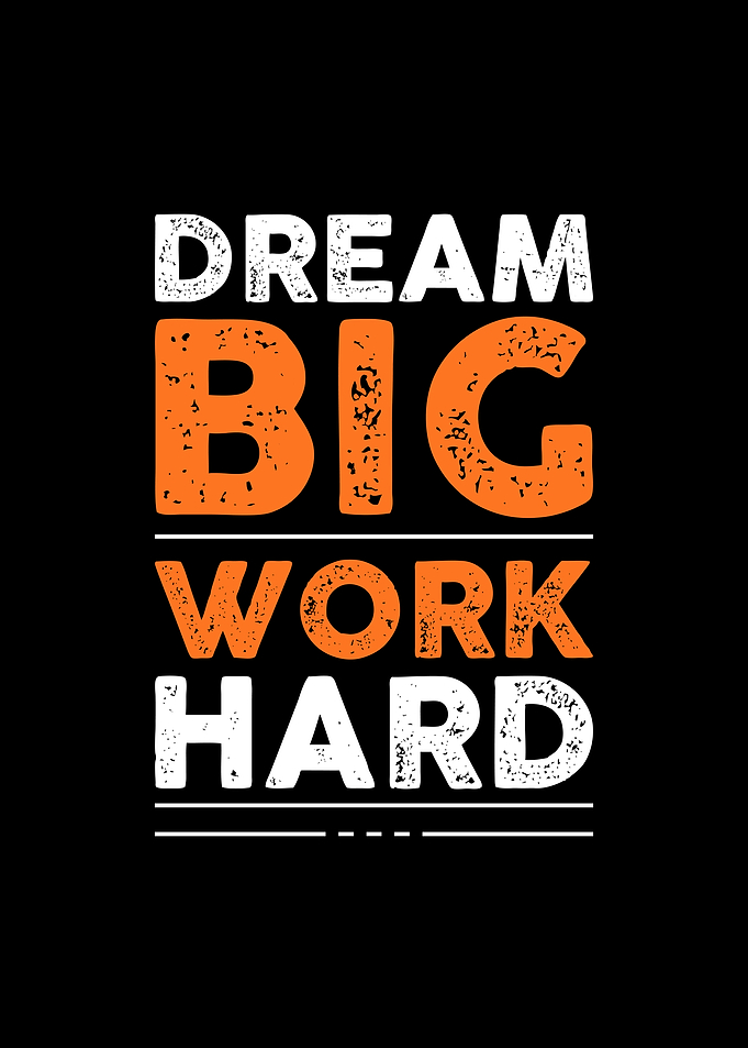Dream Big Work Hard