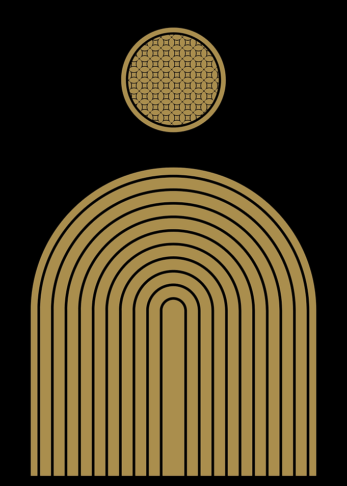 Gold Arch & Circle Art