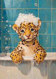 Jaguar Bath Time