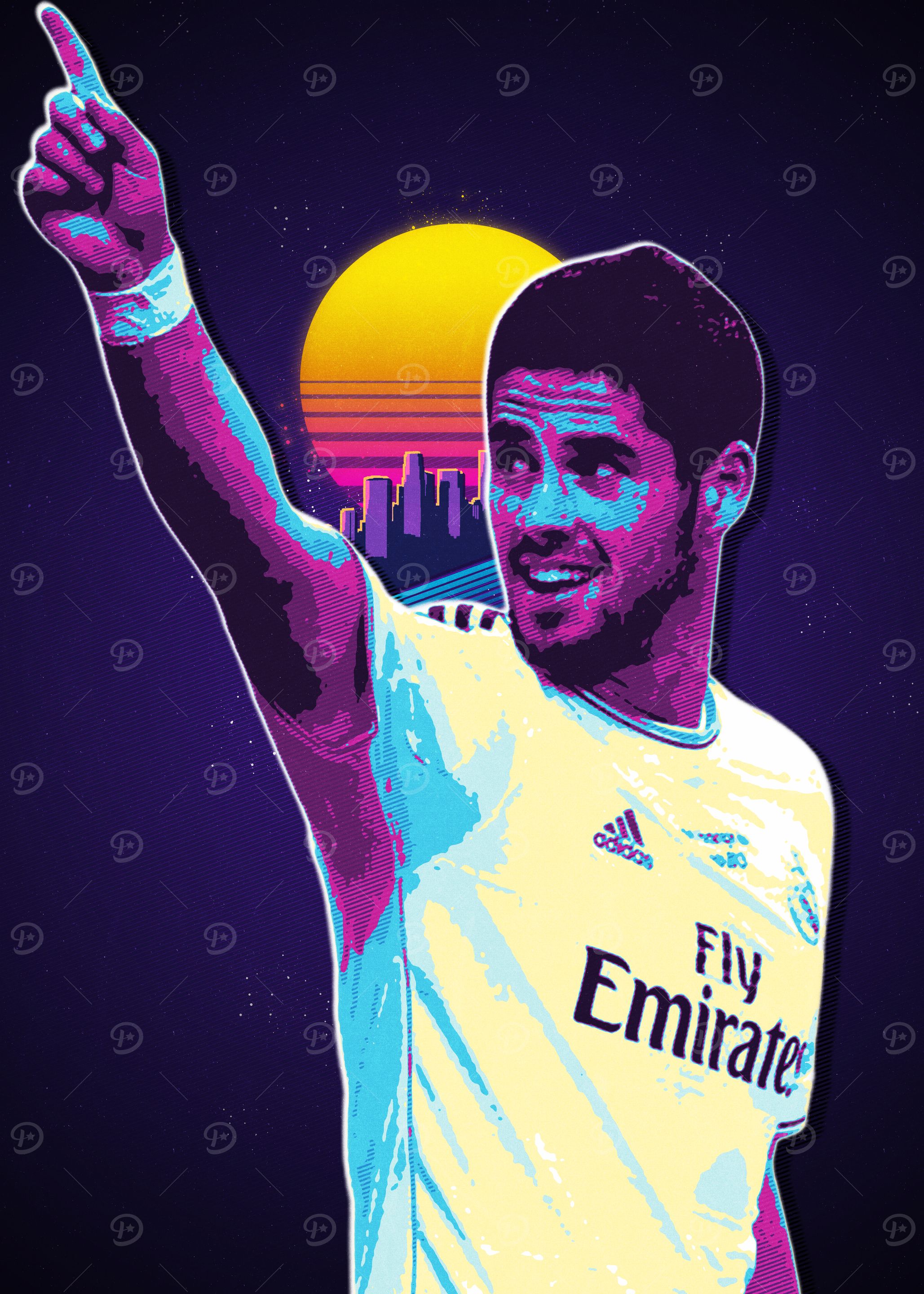 Karim Benzema Retro Art