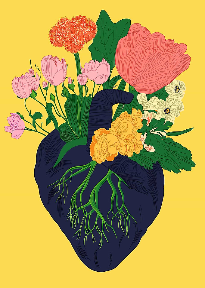 Floral Heart Illustration