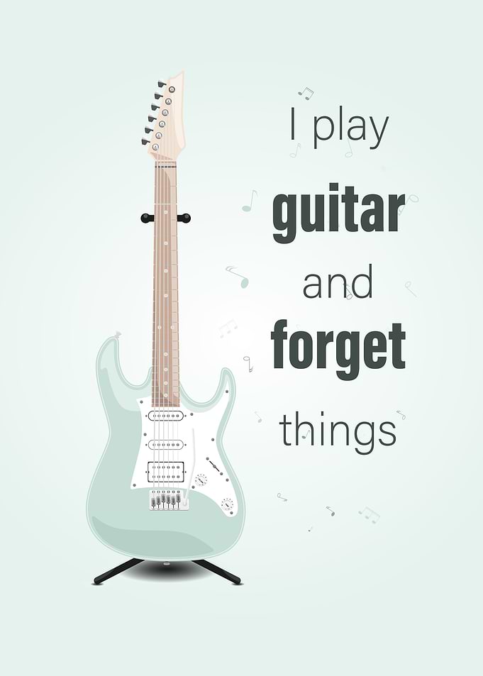 Guitar player motivation quote.