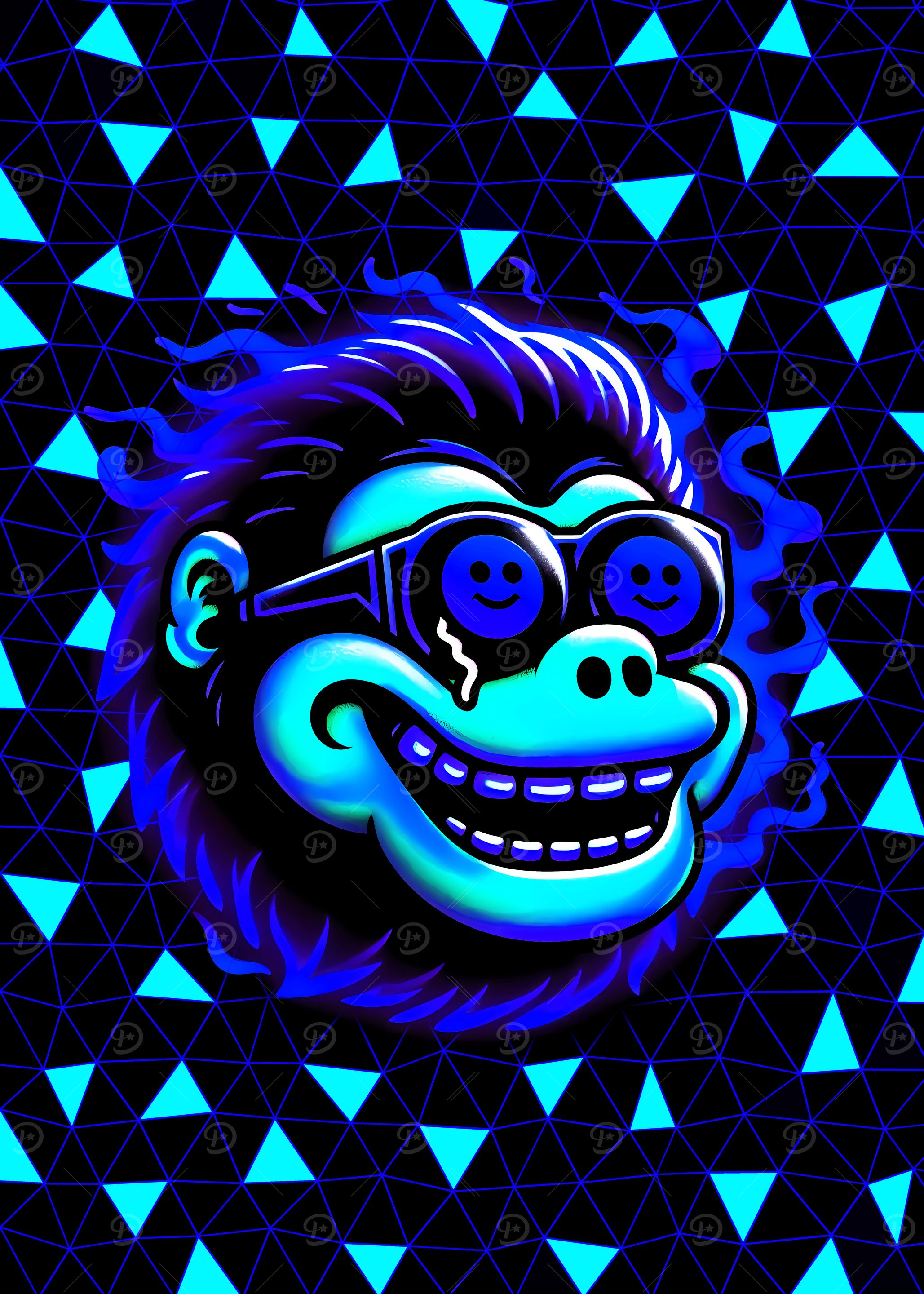 Neon Monkey Blue