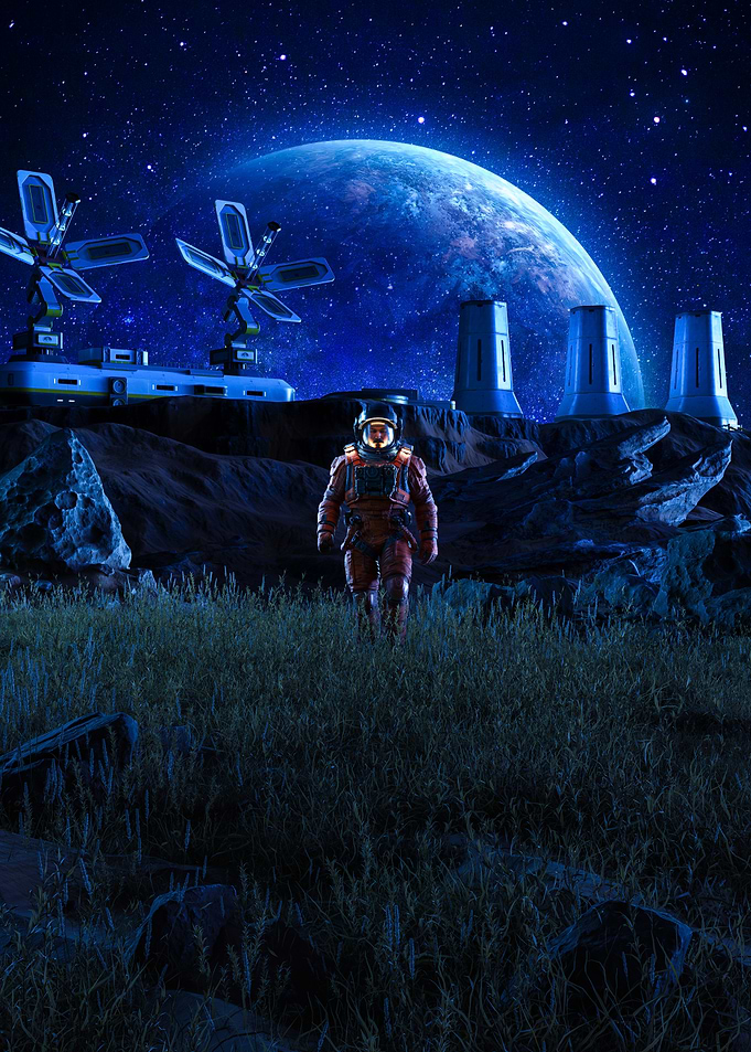 Astronaut on Alien Planet