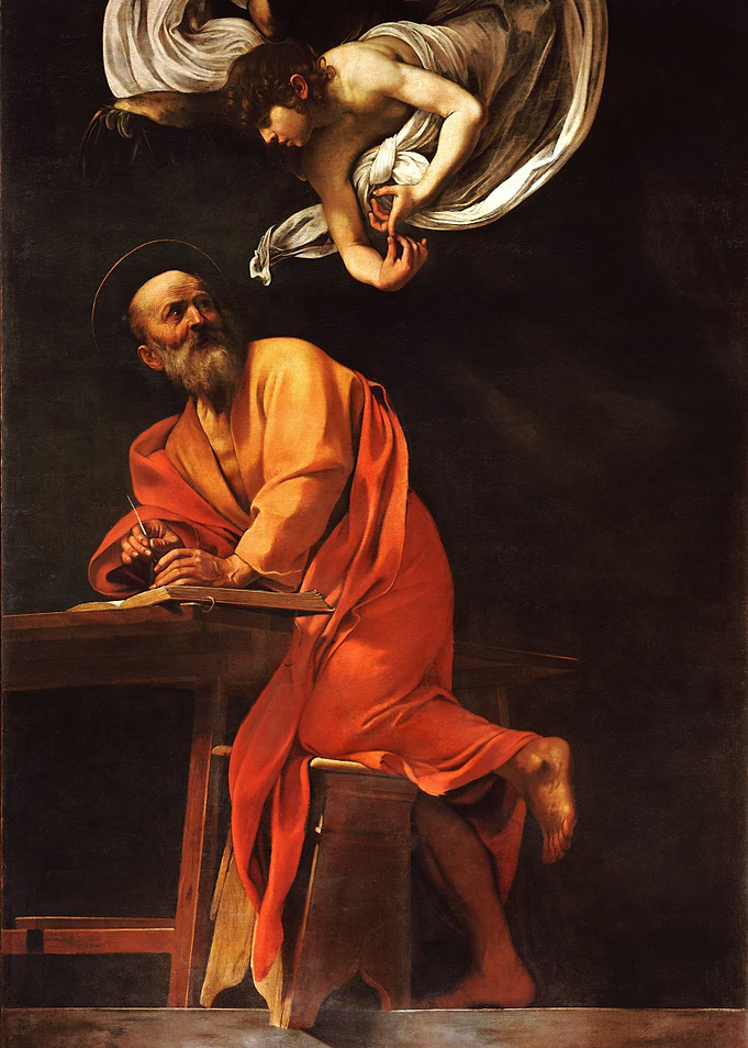 Saint Matthew and the Angel by Caravaggio