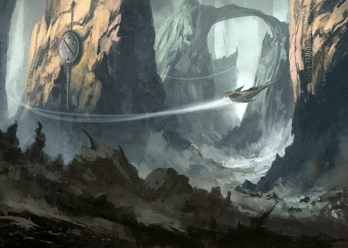 Sci-Fi Spaceship Canyon