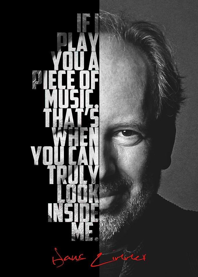Hans Zimmer Quote Typography