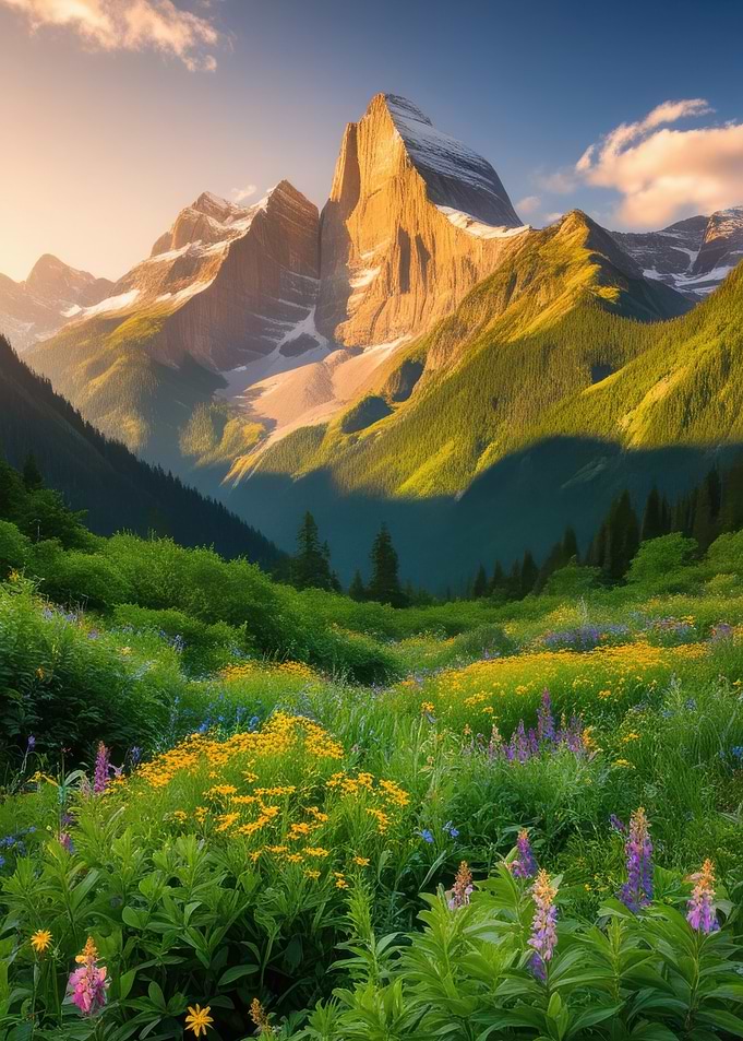 Mountain Meadow Sunset