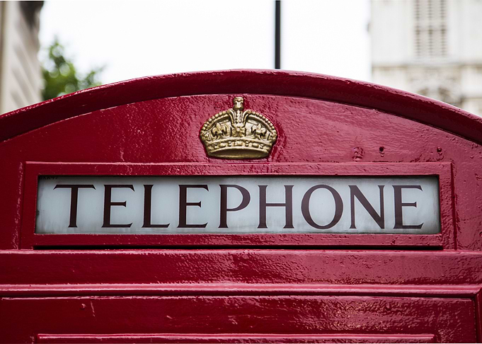 Red Telephone Booth Detail