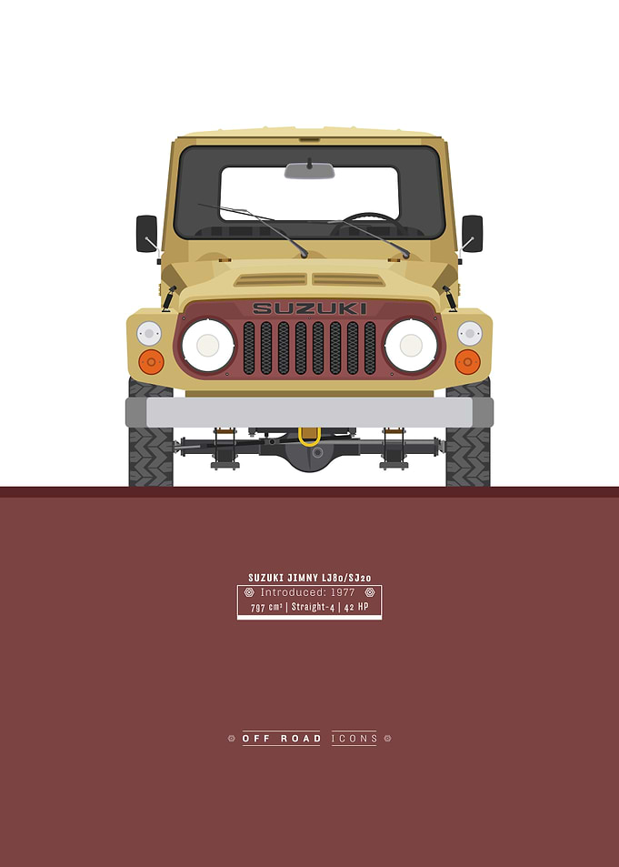 Jimny LJ80/SJ20 Mustard yellow - dark red