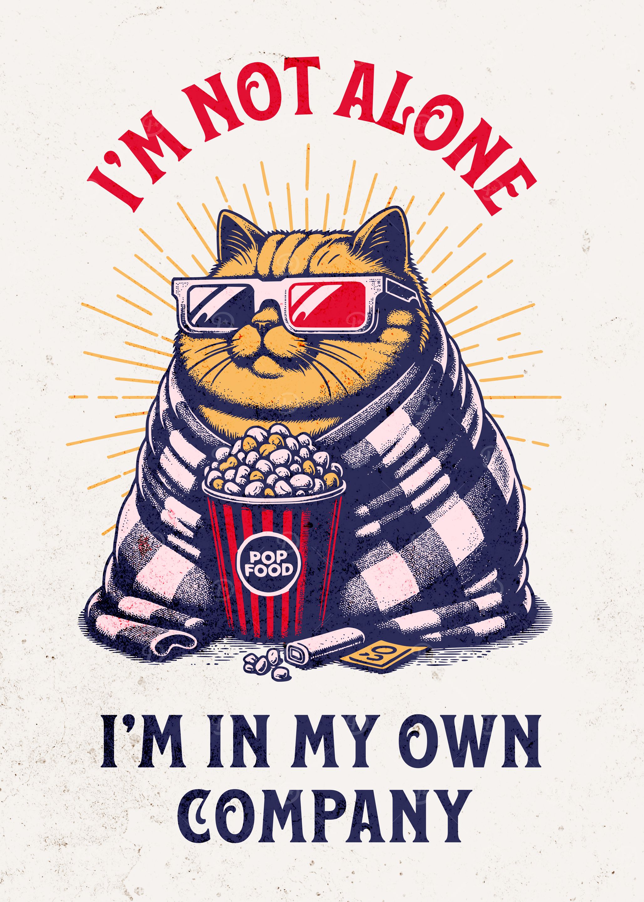 I’m Not Alone Cat Movie Night Introvert