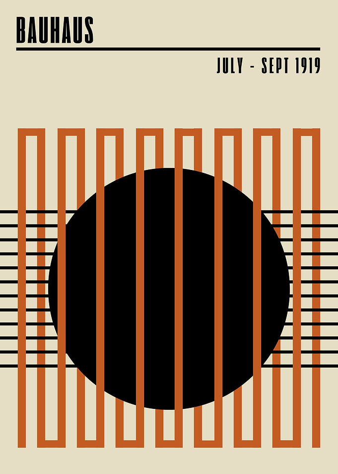 Bauhaus Geometric Poster