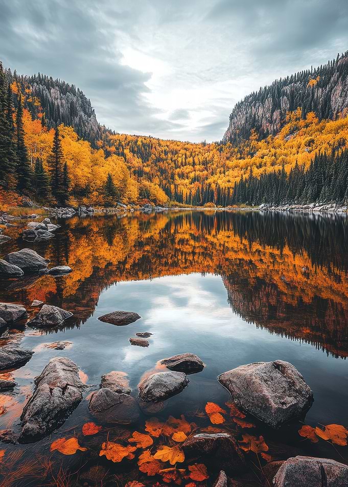 Autumn Lake Reflection