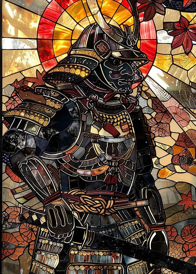 Samurai Stained Glass