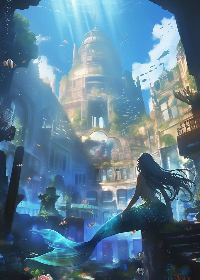Underwater City Mermaid