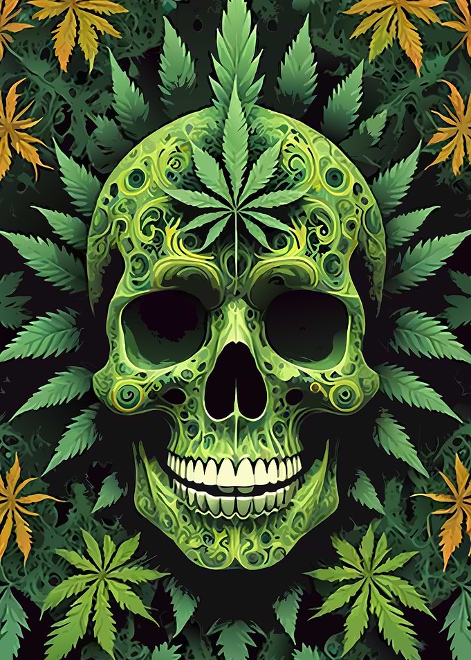 Green Hemp Skull