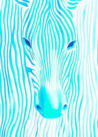 Abstract Turqouise Zebra