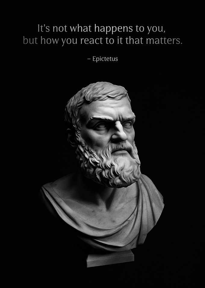 Epictetus Stoic Quote & Bust