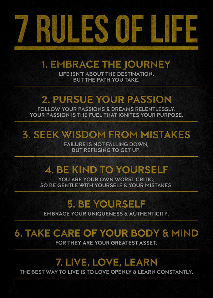 7 Rules of Life Poster