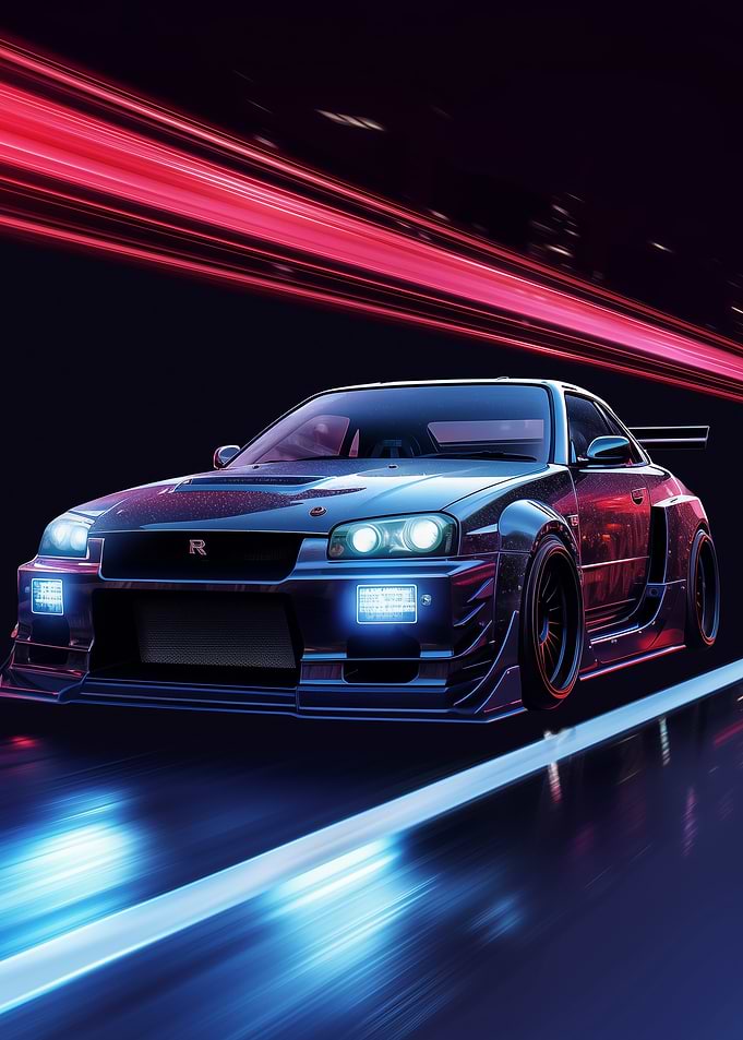 Sleek Nissan Skyline R34