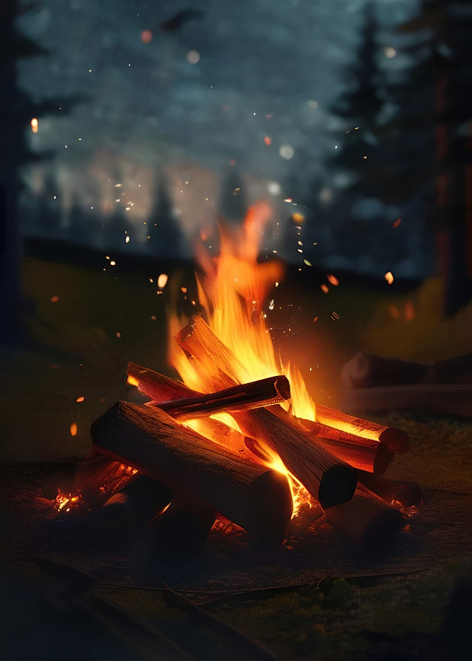 Campfire at Night
