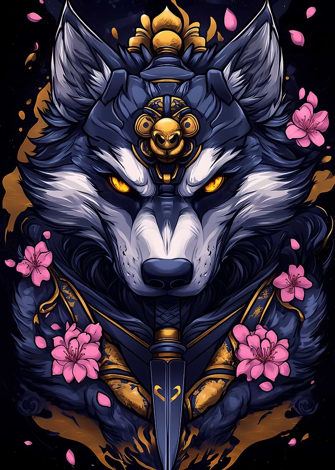Alaskan Malamute DogSamurai Art