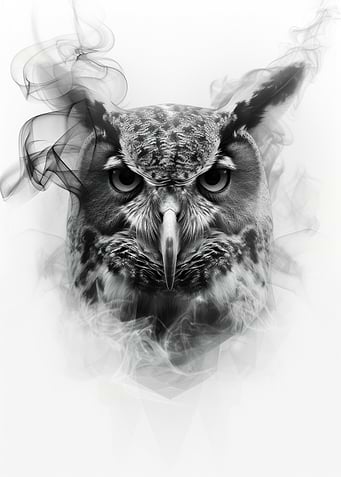 Owl in Smoke