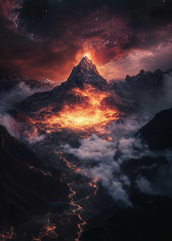Volcanic Mountain Peak