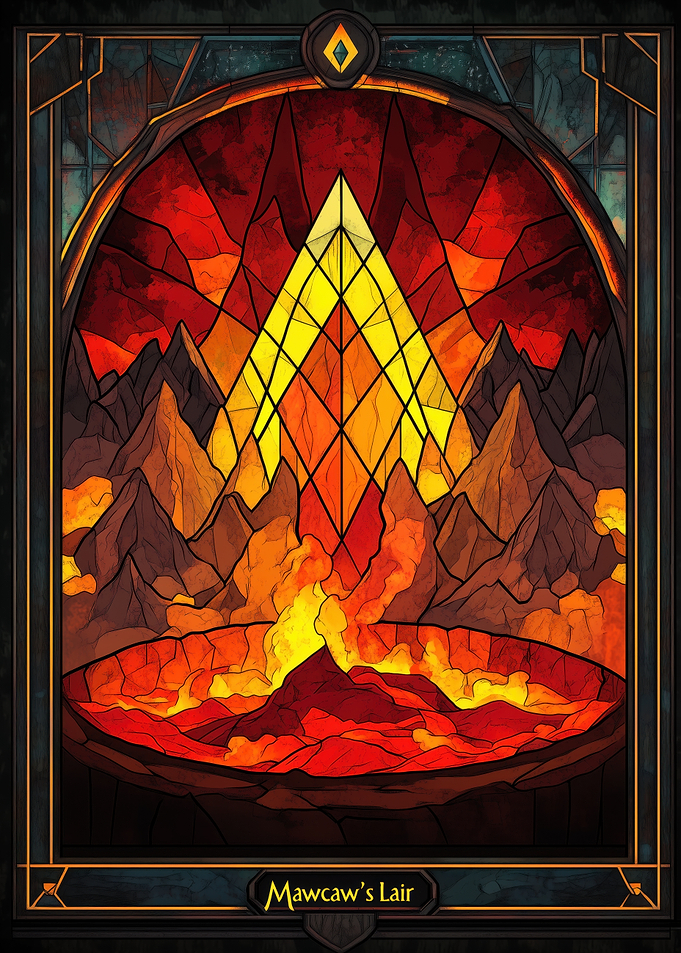 Mawcaw's Lair Stained Glass