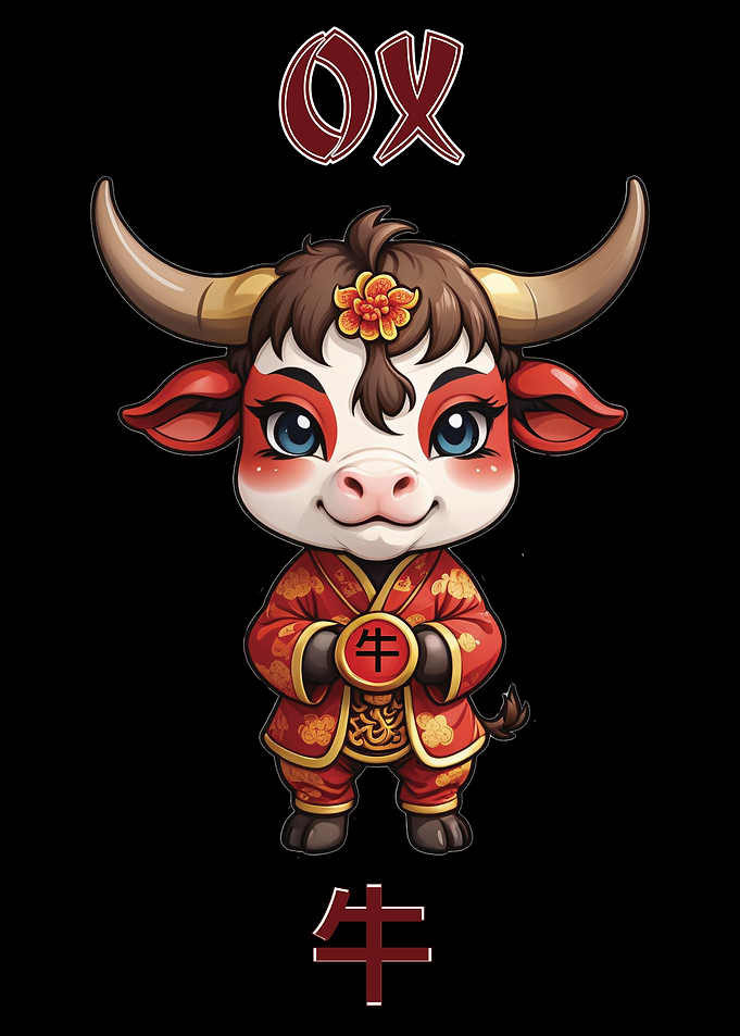 Chinese Zodiac Sign Ox Illustration